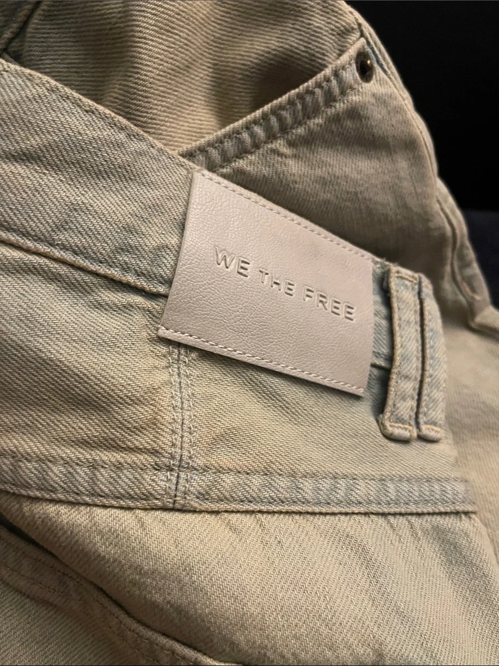 Free People We The Free Women’s Mud Wash Bermuda Denim Jean Jorts Size 25 NWOT